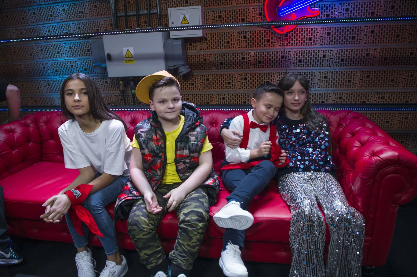 Uczestnicy drugiej edycji "The Voice Kids": od lewej Carla Fernandes, Paweł Szymański, Oliwier Szot i Viki Gabor Uczestnicy drugiej edycji "The Voice Kids": od lewej Carla Fernandes, Paweł Szymański, Oliwier Szot i Viki Gabor