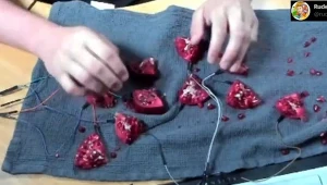 Fragment filmu z podłączonym owocem granatu do konsoli zamieszczonego w serwisie Twitter na prodilu @Rudeism