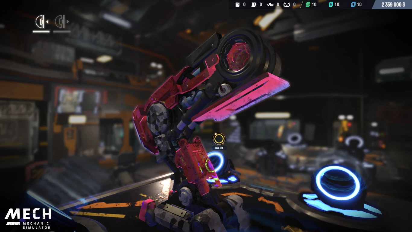 Mech Mechanic Simulator przeniesie gracza do świata przyszłości, w którym mechanicy nie pracują już nad samochodami, lecz nad olbrzymimi robotami. Gracz wcieli się w jednego z fachowców pracujących w mieście Katwir. 