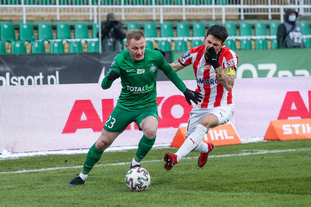 Warta Poznan w meczu ligowym z Cracovią Kraków Warta Poznan w meczu ligowym z Cracovią Kraków