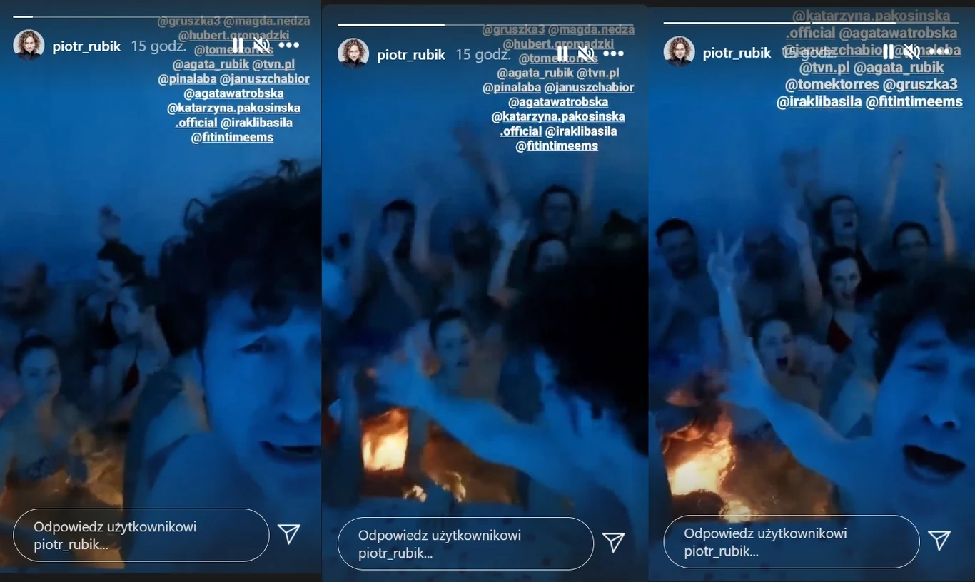 Piotr nagranie z jacuzzi zamieścił na swoim InstaStories Piotr nagranie z jacuzzi zamieścił na swoim InstaStories