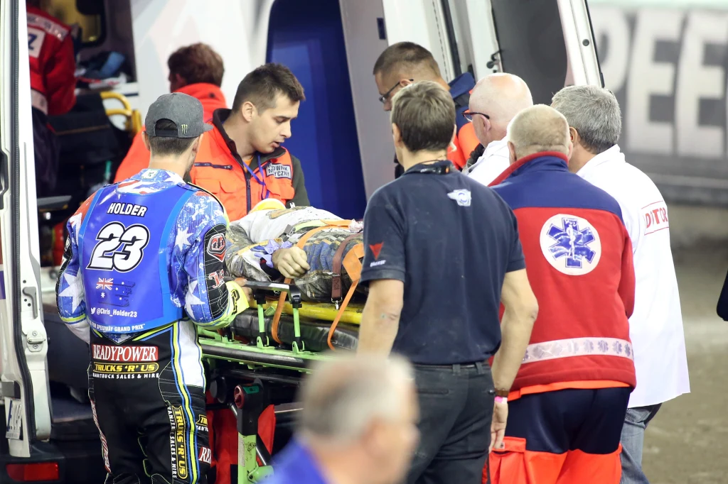 Jason Doyle po upadku w 2016 roku Jason Doyle po upadku w 2016 roku