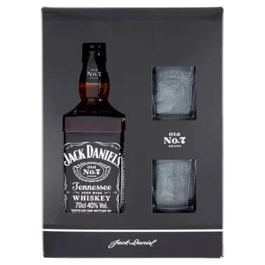 Jack Daniel's Whiskey 700 ml + 2 szklanki - 0