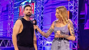 Rafał Maślak i Karolina Gilon na planie 'Ninja Warrior Polska"