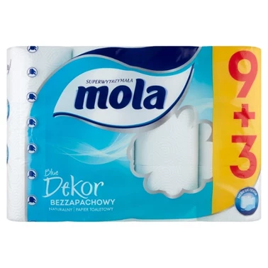 Mola Niebieski Dekor papier toaletowy 12 rolek - 2