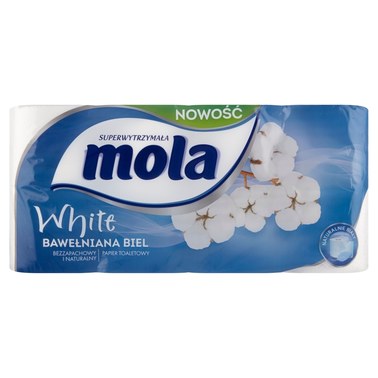 Mola White Papier toaletowy bawełniana biel 8 rolek - 1
