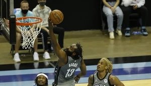 James Harden w akcji na kosz