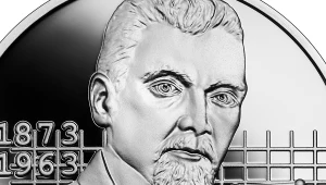 Moneta kolekcjonerska NBP: Wielcy polscy ekonomiści - Adam Krzyżanowski, 10 zł, detal rewersu