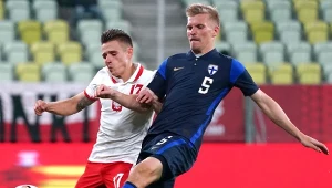 Damian Kądzior w meczu towarzyskim z Finlandią