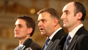 Od lewej: Piotr Rutkowski, Arkadiusz Kasprzak i Karol Klimczak z Lecha Poznań
