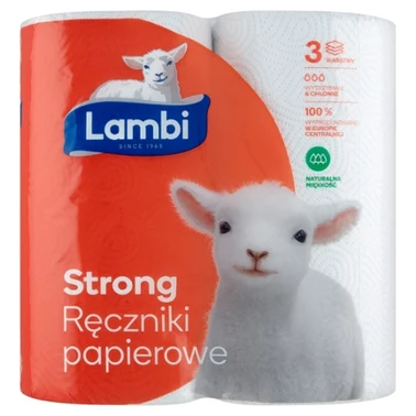 Lambi Strong Ręczniki papierowe 2 rolki - 0