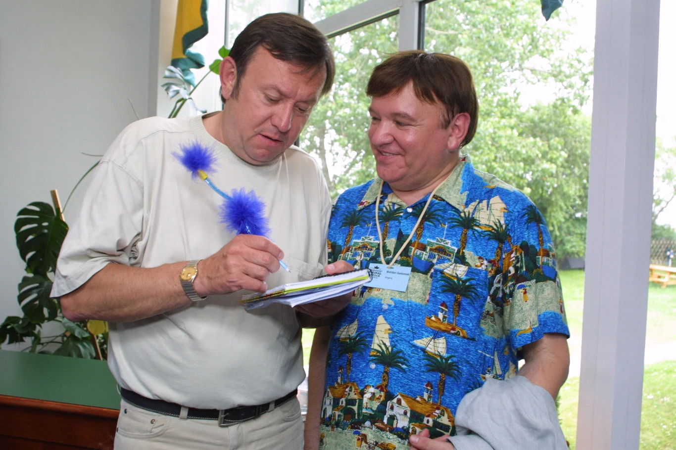 Bohdan Gadomski, na zdjęciu ze Zbyszkiem Buczkowskim Bohdan Gadomski, na zdjęciu ze Zbyszkiem Buczkowskim