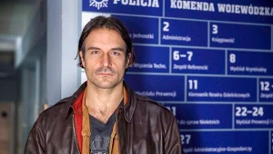Piotr Stramowski na planie serialu "Tajemnica zawodowa"