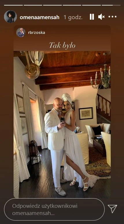 Omenaa Mensah wspomina ślub na Instagramie Omenaa Mensah wspomina ślub na Instagramie