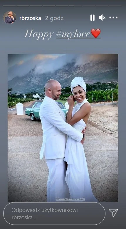 Omenaa i Rafał w dniu ślubu Omenaa i Rafał w dniu ślubu
