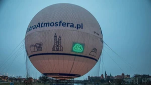 Kraków: Balon widokowy pokazuje stan jakości powietrza