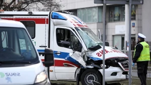 Miejsce wypadku na ulicy Sobieskiego w Warszawie