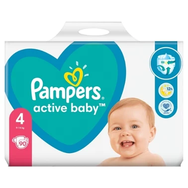 Pampers Active Baby, rozmiar 4, 90 pieluszek, 9kg-14kg - 5