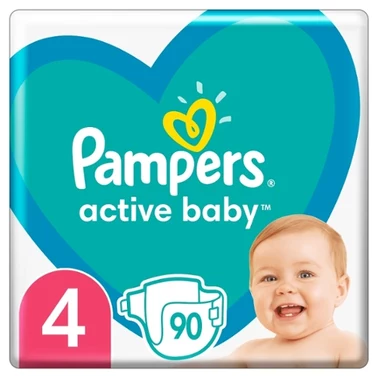 Pampers Active Baby, rozmiar 4, 90 pieluszek, 9kg-14kg - 4