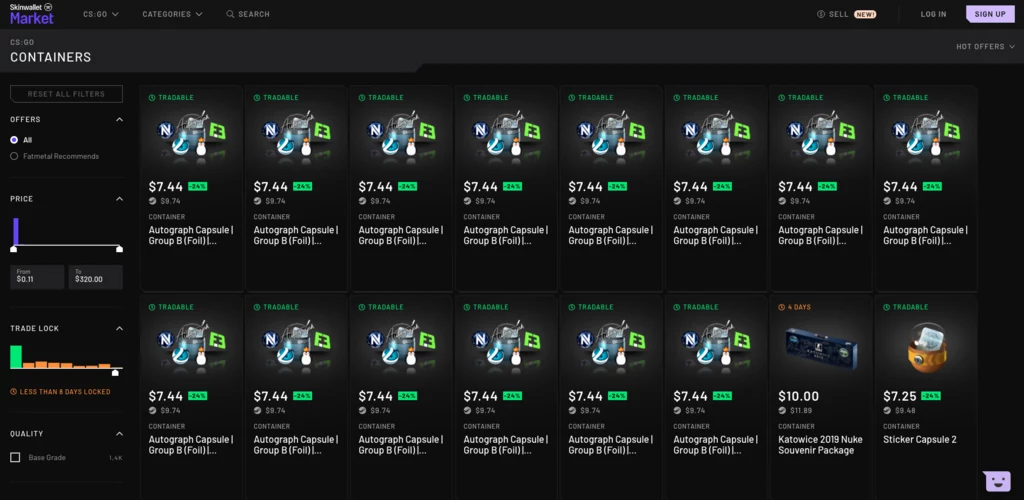 Kapsuły z naklejkami na Skinwallet Kapsuły z naklejkami na Skinwallet