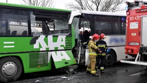 Zderzenie autobusów. Poszkodowani żołnierze