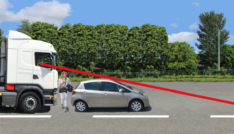 Martwe pole w ciężarówce