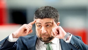 Trener Śląska Wrocław Oliver Vidin podczas meczu Ekstraklasy koszykarzy z Polskim Cukrem Toruń