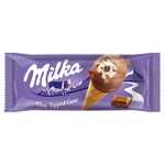 Milka Lody o smaku waniliowym z kawałkami mlecznej czekolady w rożku waflowym 110 ml