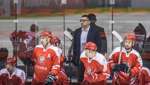 Robert Kalaber i hokeiści reprezentacji Polski