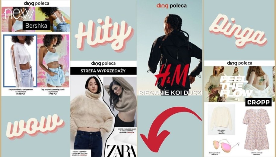 Gazetki sieci Zara, H&M, Bershka i Cropp. Modne gazetki z DIng.pl