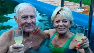 Gerard Makosz oraz Iwona Mazurkiewicz w nagraniu, które znalazło się w filmie "Dzień z życia 2020"