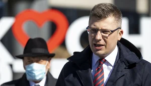 Marcin Warchoł, w tle Tadeusz Ferenc