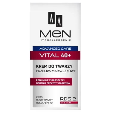 AA Men Advanced Care Vital 40+ Krem do twarzy przeciwzmarszczkowy 50 ml - 2