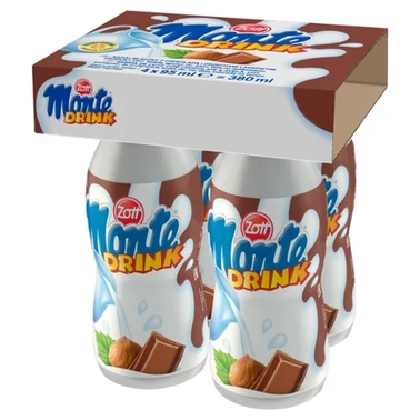 Zott Monte Napój mleczny z czekoladą i orzechami laskowymi 380 ml (4 x 95 ml) - 1