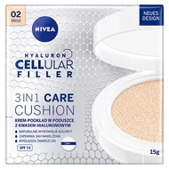 NIVEA Hyaluron Cellular Filler 3w1 Care Cushion Krem-podkład w poduszce kolor średni 15 g