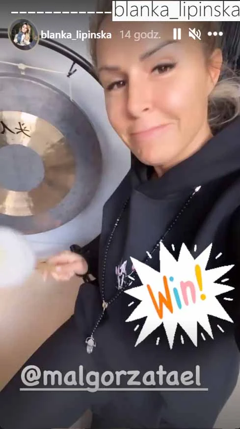 Screenshot z Instastories @blanka_lipinska Screenshot z Instastories @blanka_lipinska
