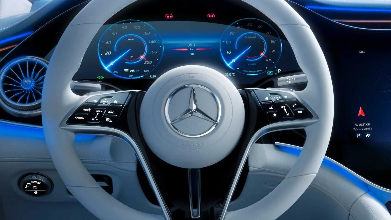Wnętrze Mercedesa EQS