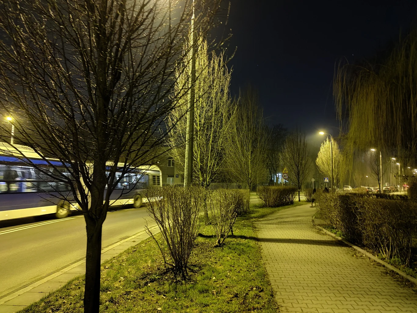 Tryb nocny, obiektyw główny Tryb nocny, obiektyw główny