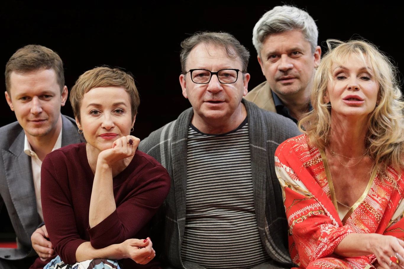 Gabriela Muskała i Zbigniew Zamachowski na próbie medialnej "Oszustów"