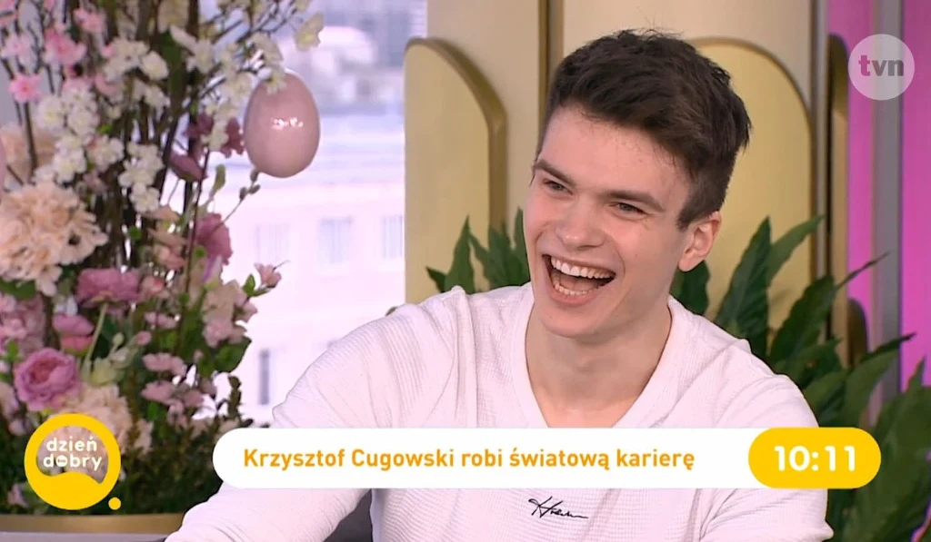 Screen odcinka "Dzień Dobry TVN", w którym wystąpił Chris Cugowski Screen odcinka "Dzień Dobry TVN", w którym wystąpił Chris Cugowski