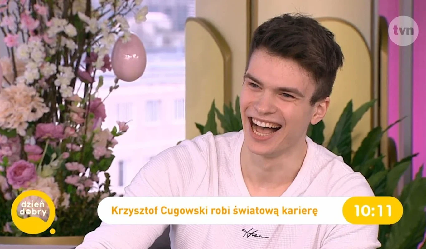 Screen odcinka "Dzień Dobry TVN", w którym wystąpił Chris Cugowski Screen odcinka "Dzień Dobry TVN", w którym wystąpił Chris Cugowski