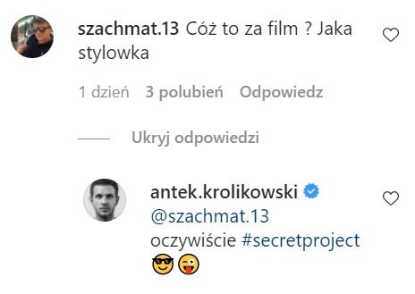 Screen z Instagrama @antek.krolikowski