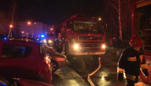 Straż pożarna na miejscu zdarzenia