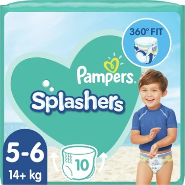 Pampers Splashers Baby Shark Pieluchomajtki do pływania, rozmiar 5, 14kg+, 10szt - 4