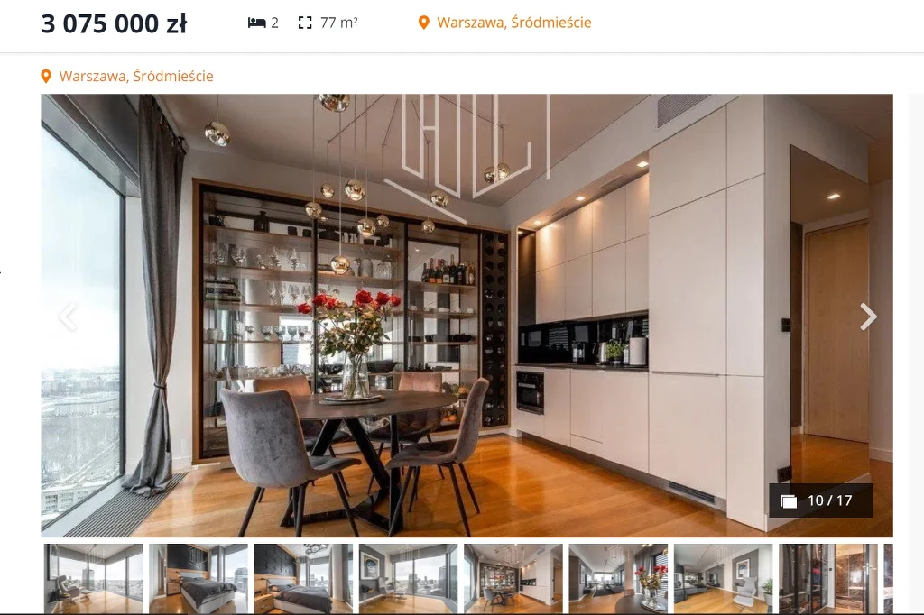 Klaudia Halejcio i jej ukochany sprzedają apartament za 3 miliony złotych (otodom.pl, fot. hryb.pl)