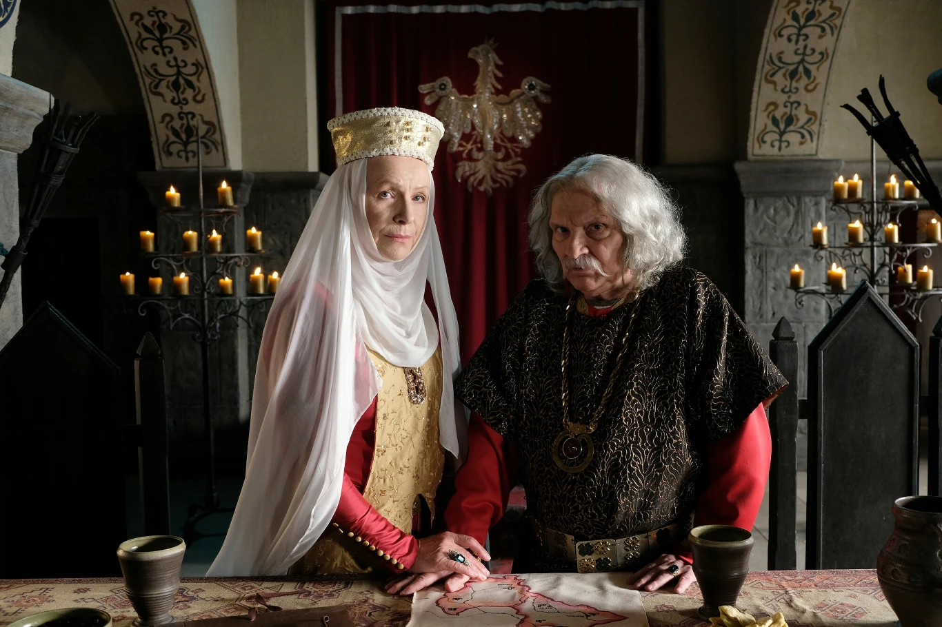 Wiesław Wójcik z Haliną Łabonarską w "Koronie królów"