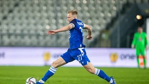 Tymoteusz Puchacz w meczu Lecha Poznań z Cracovią w Krakowie