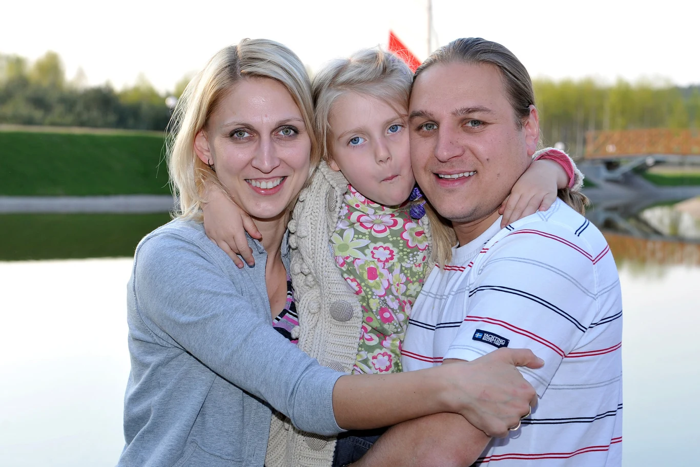 Paweł Golec z żoną Katarzyną i córką Mają w 2008 r. Paweł Golec z żoną Katarzyną i córką Mają w 2008 r.