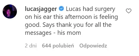 Screenshot z Instagrama @lucasjagger Screenshot z Instagrama @lucasjagger