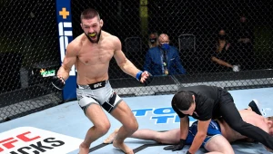 Mateusz Gamrot cieszy się z pierwszego zwycięstwa w UFC
